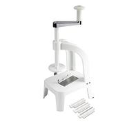 Benriner Horizontal BN-8W Spiral Vegetable Slicer, White, ABS Plastic