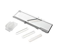 Benriner BN-64W-1 Mandolin Vegetable Slicer, ABS Plastic, 3 Interchangeable Blades, White, Classic