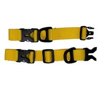 Benristraps 25mm Adjustable Rucksack & Backpack Chest Strap with D Loops and Easy-On Clips (Yellow)