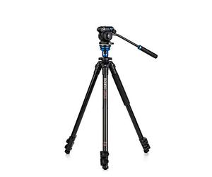 Benro A1573F Series 1 AL Video Tripod & S2PRO Head - Levelling Column, 3 Leg Sections, Flip Lock Leg Release