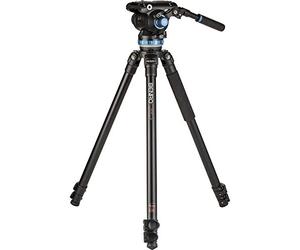 Benro A373F Aluminum Single Tube S8PRO Head - 75mm Half Ball Adapter, 3 Leg Sections