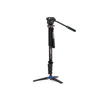 Benro A38FD Classic Aluminum Monopod, Flip lock, S2PRO Head, 3 Leg Base