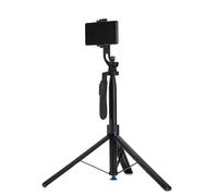 Benro BK70 Smart Selfie Stick and Mini Tripod with Bluetooth Remote, Adjustable Phone Mount, Portable Handheld Tripod Stand for Smartphones, Auto Pop Open Legs, Lightweight Travel Design