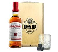 Benromach 10 Year Scotch Whisky Dad Gift Set with Whisky Stones & Glass - Gifts For Him, For Her, Christmas, Birthday's, Father's Day, Mother's Day