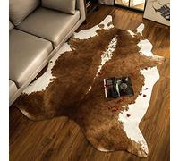 BENRON B Cowhide Large Faux Cow Leather Rug for Living Room Bedroom Western Home Decor Non-Slip Uneven Animal Skin