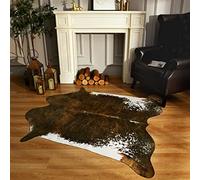 BENRON Olive Green Crystal Velvet Cow Print Area Rug, 152 x 183 cm (Oblong), Living Room Decor