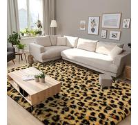 BENRON Soft Leopard Rugs for Living Room 5x8 Area Rug for Kids Room Nusery Bedroom, Fuzzy Cheetah Print Rug for Girls Boys, Wild Faux Fur Carpets, Machine Washable