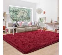 BENRON - Wine Red Area Rug, 5x8 Feet, Modern Fluffy Area Rug for Living Room, Bedroom, Hallway, Entryway or Other Indoor Space
