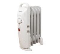 Benross 41640 Portable 5 Fin Mini Oil Filled Radiator/Low Energy Plug in Heater/Adjustable Thermostat/Automatic Overheat Protection/Cool Touch Carry Handle / 500W / White