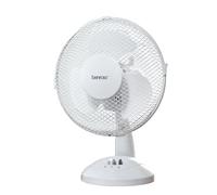 Benross 43910 9-Inch Standing Desk Fan/Easy Push Control Buttons / 2 Speed Settings/Oscillating Head/Safety Guard/Use in Home, Office, Commercial & More / 20W, 20 W, White