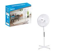 Benross 43930 16-Inch Adjustable Oscillating 3-Speed Standing Fan / White