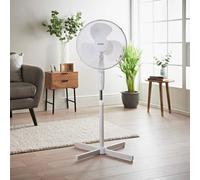 Benross 43930 16-Inch Adjustable Oscillating 3-Speed Standing Fan / White