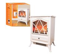 Benross 44240 Cast Iron Effect Electric Stove - White, 1800W