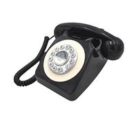 Benross Retro Corded Telephone 44520 - Vintage style, Classic ringer, Redial - Black