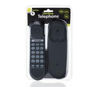 Benross 44550 Slimline Corded Telephone / Table & Wall Mountable / Black