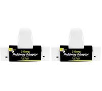 Benross 45090 Standard 3 Way Wall Adaptor Socket/Simple Wall Socket Extension/Compact & Lightweight Design / 3 UK Plug Sockets (Pack of 2)