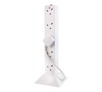 Benross 45150 10-Way Extension Lead Tower / 2 Metre Cable / Surge Protected / Great For Home Or Office Use