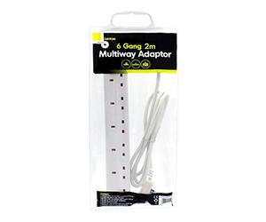 Benross 45230 6-Way Extension with 2 Metre Cable, 1-Pack, 2m, 13A