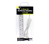 Benross 45230 Extension with 2 Metre Cable, 1-Pack, 6 Way, 2M, 13A