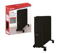 Benross 46769 11 Fin Oil Filled Radiator - Black, 2500W