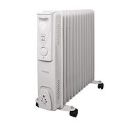 Benross 46770 Portable 13 Fin Oil Filled Radiator/Adjustable Thermostat/Automatic Overheat Protection/Cool Touch Carry Handle / 2500W / White