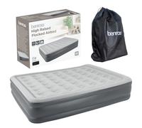Benross High Raised Queen Airbed + Built-in Pump One Size Grey