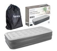 Benross 88089 Single Inflatable Airbed With Built-In Electric Pump - High Raised With Flocked Top - Grey - One Person