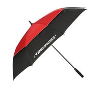 BENROSS By American Golf Windproof 68" Dual Canopy Golf Umbrella - Strong Lightweight Fibreglass Frame with UV Protection & Non-Slip Handle - Black/Red
