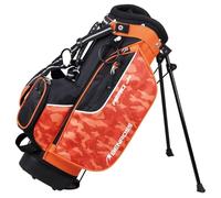 Benross Junior Aero Golf Stand Bag Age 5-7 - Lightweight Kids Golf Bag with Stand, 4-Way Divider, Dual Padded Straps & Rain Hood - Orange