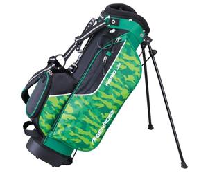 Benross Junior Aero Golf Stand Bag Age 7-9 - Lightweight Kids Golf Bag with Stand, 4-Way Divider, Dual Padded Straps & Rain Hood - Green