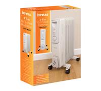 Benross Oil Filled Radiator 7 Fin - 1500w White | TJ Hughes