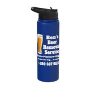 Ben's Beer Removal Service Benjamin Funny Beer Lover Drinker Stainless Steel Insulated Water Bottle