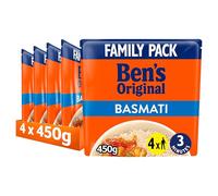 Ben's Original Basmati Microwave Rice Family Big Pack, 4 x 450g, Multipack