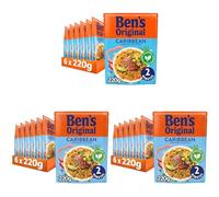 BEN'S ORIGINAL Caribbean Microwave Rice, Bulk Multipack 6 x 220g pouches (Pack of 3)