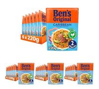 BEN'S ORIGINAL Caribbean Microwave Rice, Bulk Multipack 6 x 220g pouches (Pack of 4)