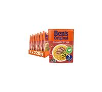 BEN'S ORIGINAL Chinese Style Microwave Rice, Bulk Multipack 6 x 220g pouches