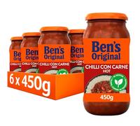 Ben's Original Hot Chilli con Carne Sauce, Pasta Sauce Jar, Bulk Multipack 6 x 450g