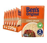 Ben's Original Long Grain Microwave Rice, Bulk Multipack 6 x 220 g pouches
