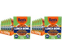 Ben's Original Lunch Bowl Mexican Style Beans and Corn Pouch, 6 x 220g (Pack of 2)