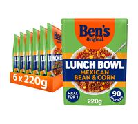 Ben's Original Lunch Bowl Mexican Style Beans, Corn and Wholegrain Rice Pouch, Bulk Multipack 6 x 220g
