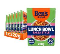 Bens Original Lunch Bowl Salsa Style ready in 90 seconds Wholegrain Rice and Pearl Barley Ready Meal serves 1 multipack 6x 220g