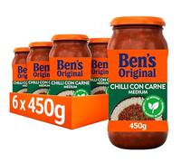 Ben's Original Medium Chilli con Carne Sauce, Pasta Sauce Jar, Bulk Multipack 6 x 450g