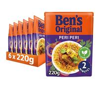 BEN'S ORIGINAL Peri Peri Microwave Rice, Bulk Multipack 6 x 220g pouches