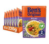 BEN'S ORIGINAL Pilau Microwave Rice, Bulk Multipack 6 x 220g pouches