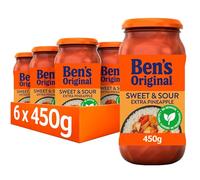 Ben's Original Sweet and Sour Extra Pineapple Stir Fry Sauce Jar, Bulk Multipack 6 x 450 g
