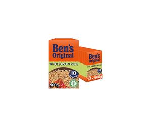 Ben's Original Wholegrain Brown Rice, Bulk Multipack 12 x 500 g boxes (Total 6 kg)