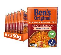 Ben's Original Wholegrain Spicy Mexican Microwave Brown Rice, Bulk Multipack 6 x 250 g pouches