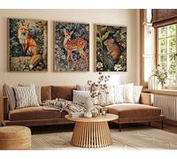 BensArt William Morris Posters Set of 3 - Animal Art Botanical Decor - Triptych A4 Posters - Rolled in Tubes