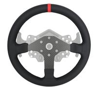 Benshuuk 13” 13CM Original Leather Steering Wheel For PXN W DS R2 Bundle Gaming Racing Wheel;Real Carbon Fiber For PXN V12 Lite Hub Base Work on For Xbox Series X/S PS4 PS5 PC Platforms