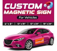 BeNsil Custom Car Magnets for Business and Car Van Truck | Personalized Car Magnets Signs for Vehicles Full Color Print | Car Magnet with Text/Logo/Image for Company Storefront & Vehicles